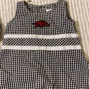Baby Gingham Razorback dress, size 12 mo.